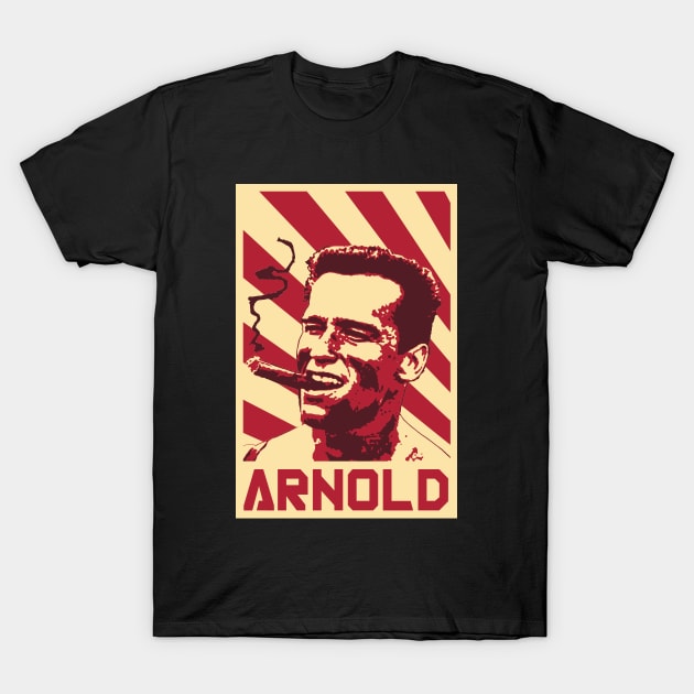 Arnold Schwarzenegger Retro Propaganda T-Shirt by Nerd_art